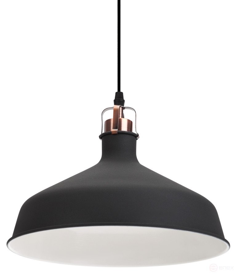 ERA PL2 BK/RC Pendant lamp for E27 lampshade height 200mm Suspension 780mm Black/copper
