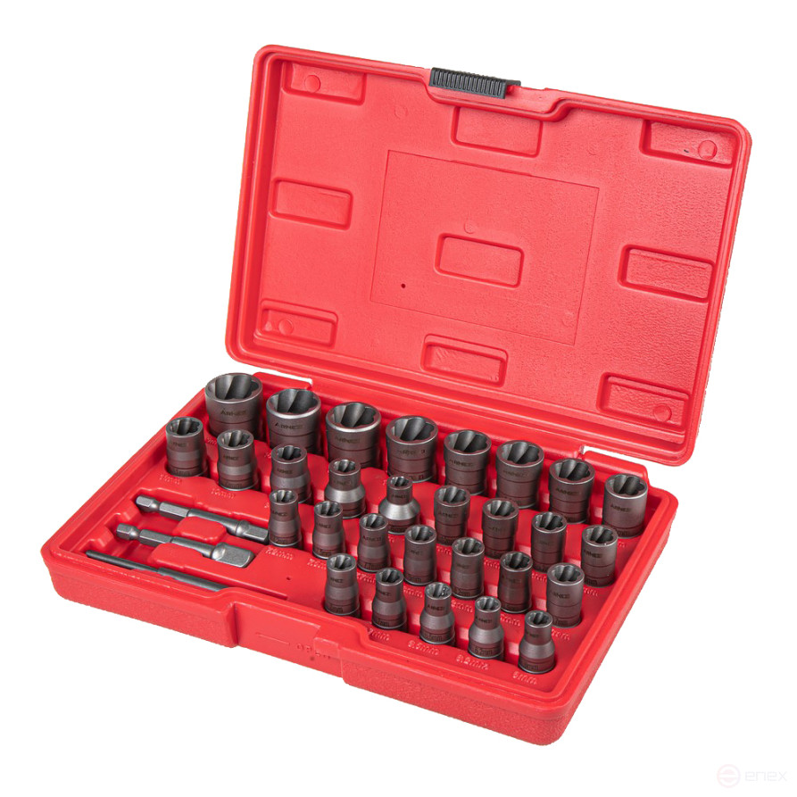 Набор головок 1/4", 3/8" (экстракторов) для поврежденных гаек и болтов, 32 пр. ARNEZI R5304015