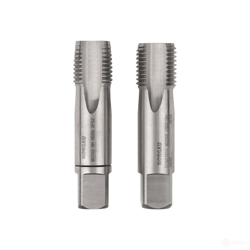 Set of hand taps NORGAU Industrial MF22x2, HSS, 2 pieces