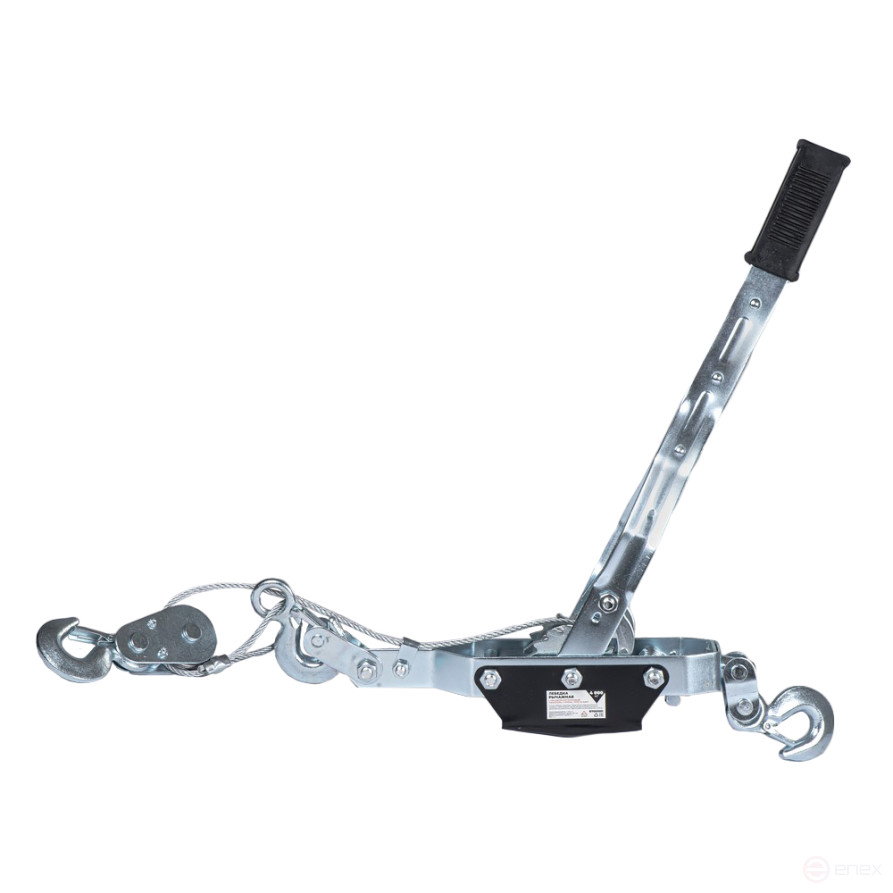 Лебедка рычажная 4т L=3м двойной хроповый механизм, 3 крюка, трос d=4мм ARNEZI R7001001