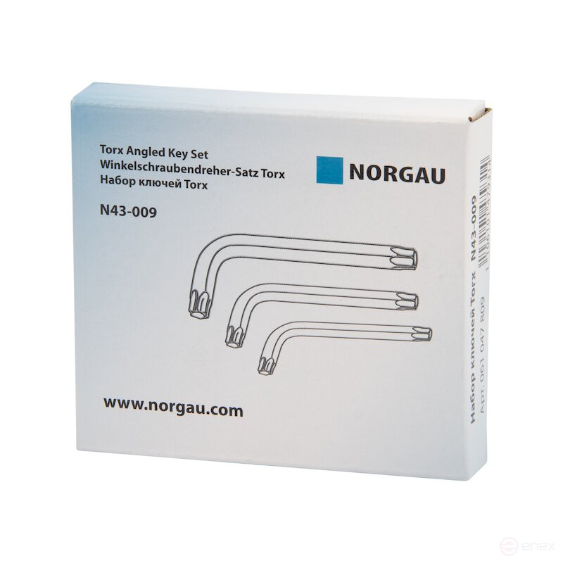 Набор ключей двусторонних с Torx профилем NORGAU Industrial 9 предметов, N43-009