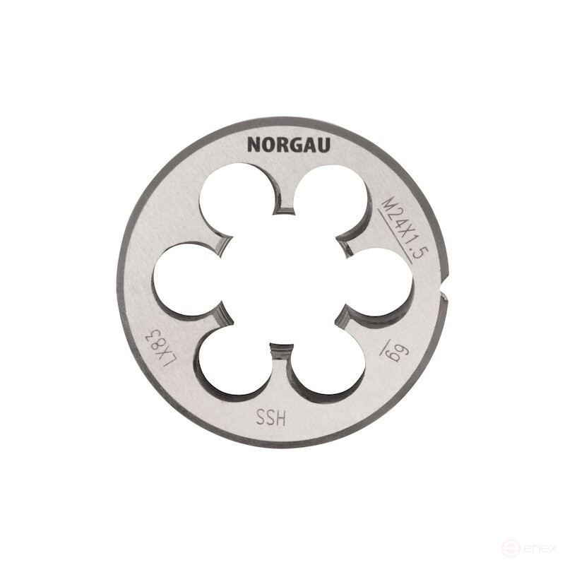 Плашка NORGAU Industrial по металлу MF24x1.5 мм, HSS