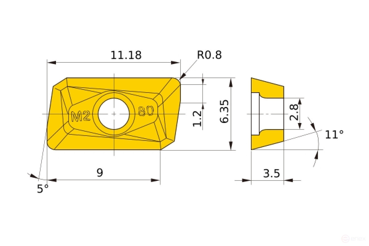 APMT1135PDER-M2 MU8120 Пластина твердосплавная