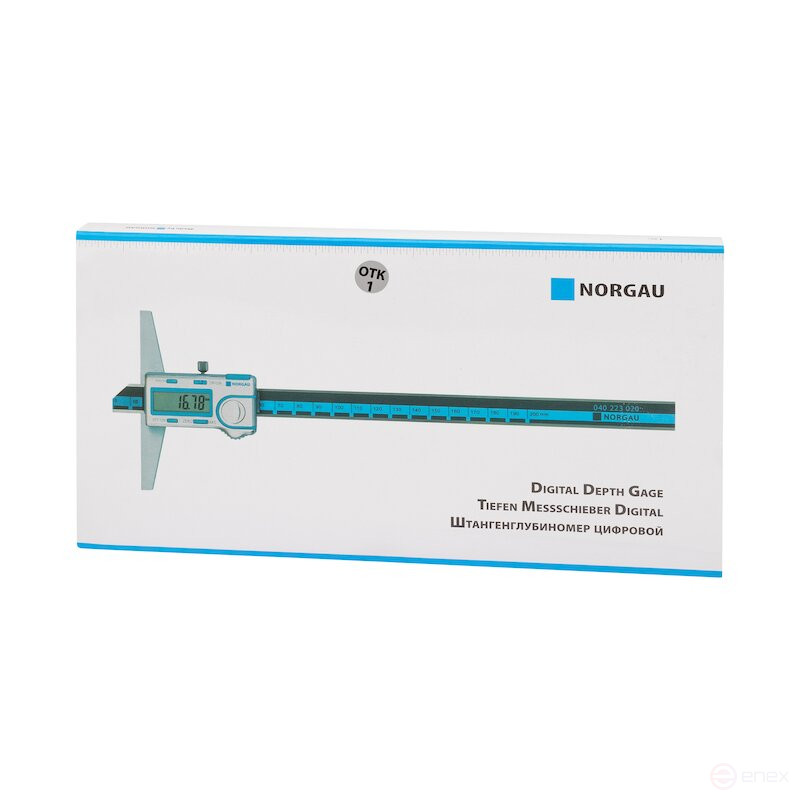 Штангенглубиномер NORGAU Industrial цифровой специальный 0-200 мм, NDD-H