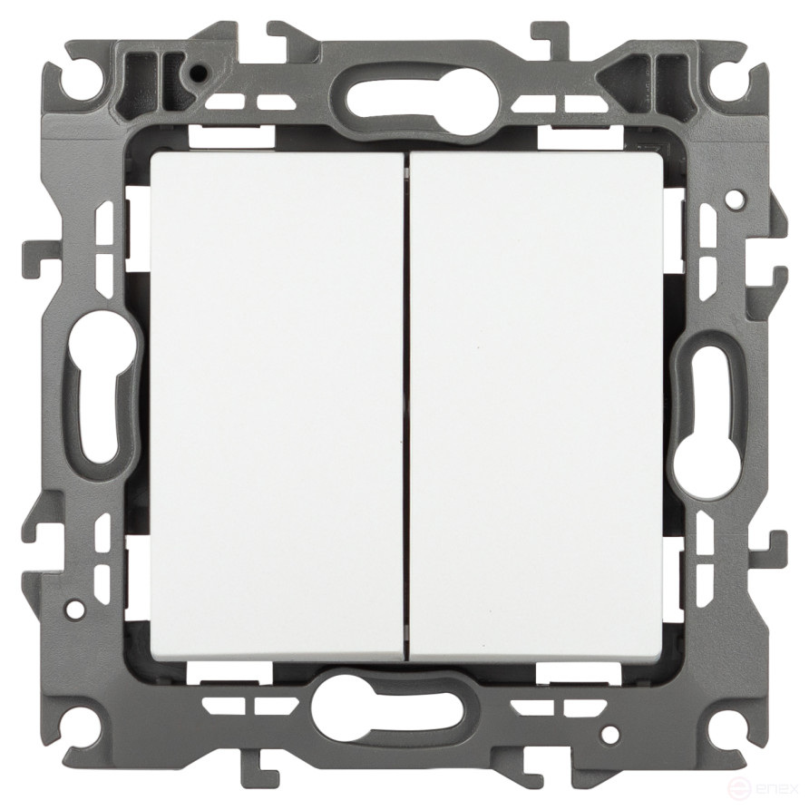 ERA Series 12 12-1112-01M Double Crossover Switch, 10AH-250V, Matt white
