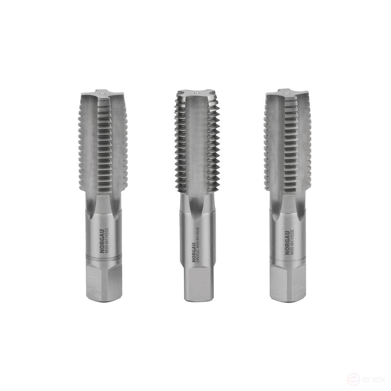 Set of hand taps NORGAU Industrial M30, HSS-E, 3 pieces