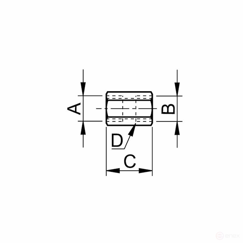 Резьбовой переходник NORGAU Industrial для гидравлического инструмента NPTF1/4"-NPTF1/4" внутренняя резьба