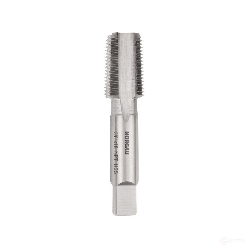 Manual NORGAU Industrial tap for blind and through holes NPT 3/8, form C, HSS