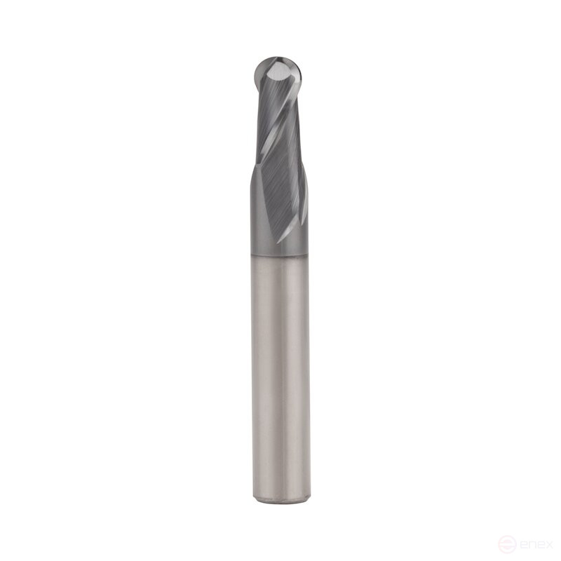 End mill NORGAU Industrial spherical 8 mm, Z2, VHM/AlCrSiN