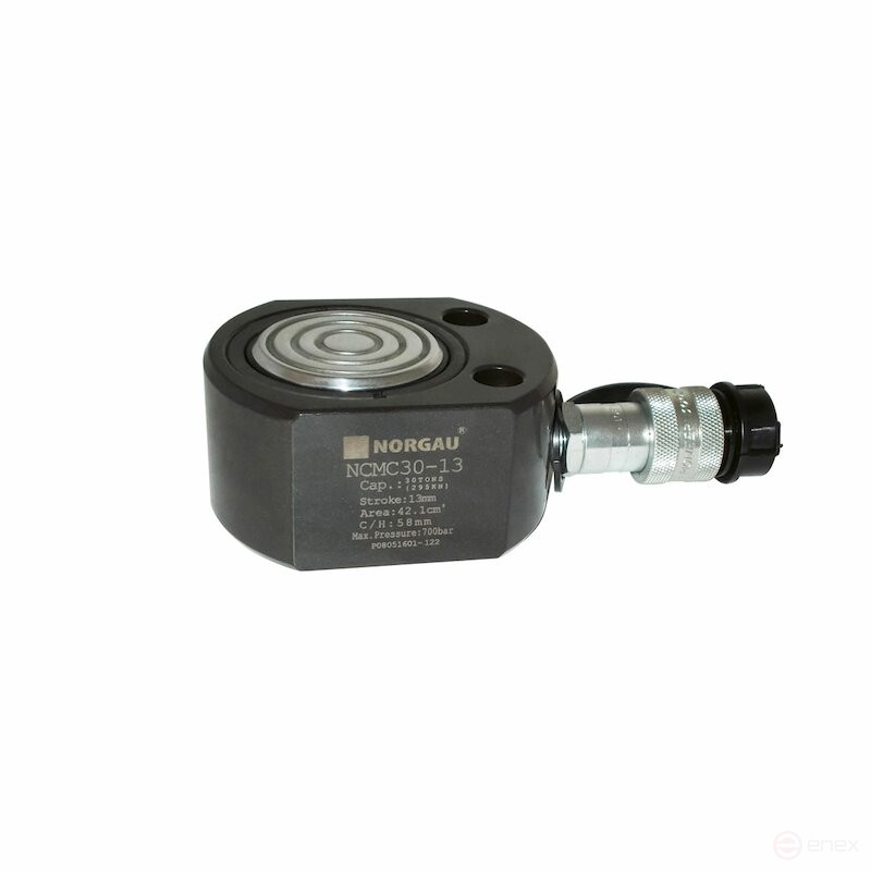 Hydraulic cylinder NORGAU Industrial ultra-low profile single-acting 30 t, NCMC30-13