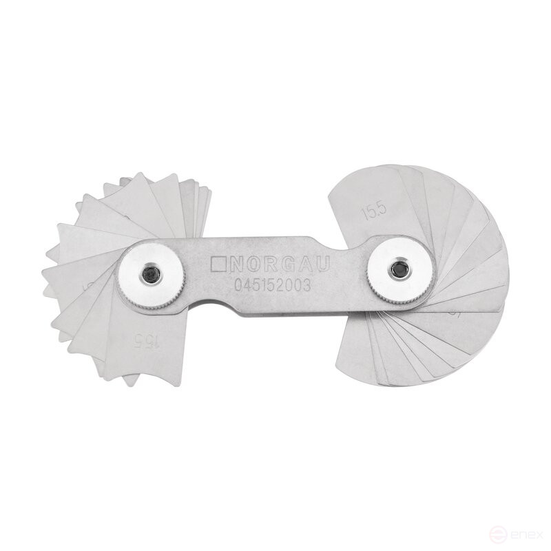 Набор радиусных шаблонов NORGAU Industrial, 30 шт, 15 радиусов