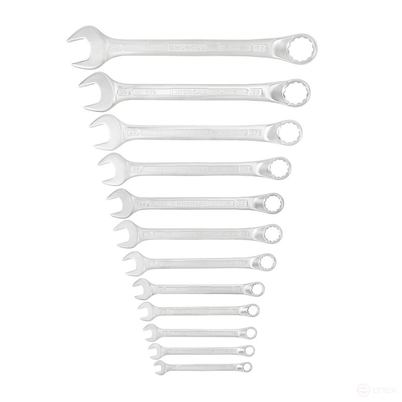 Набор комбинированных ключей NORGAU Industrial NBS7B-012, 12 предметов