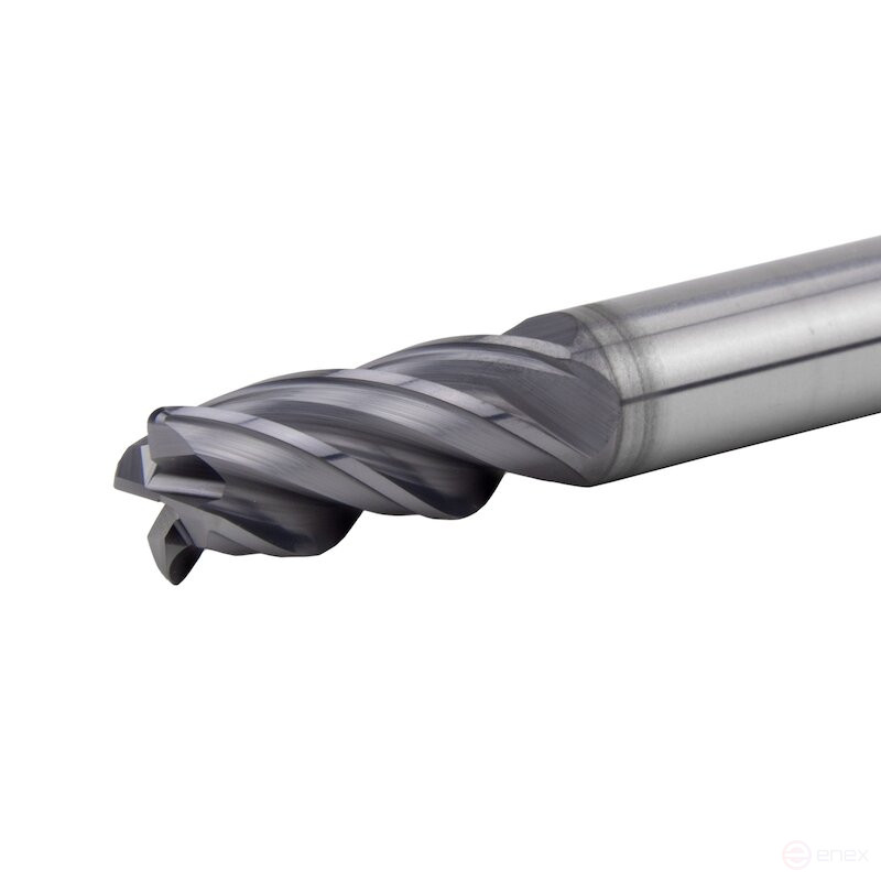 Radius milling cutter NORGAU Industrial high-performance 10 mm, R1 mm, Z4, VHM/AlCrSiN