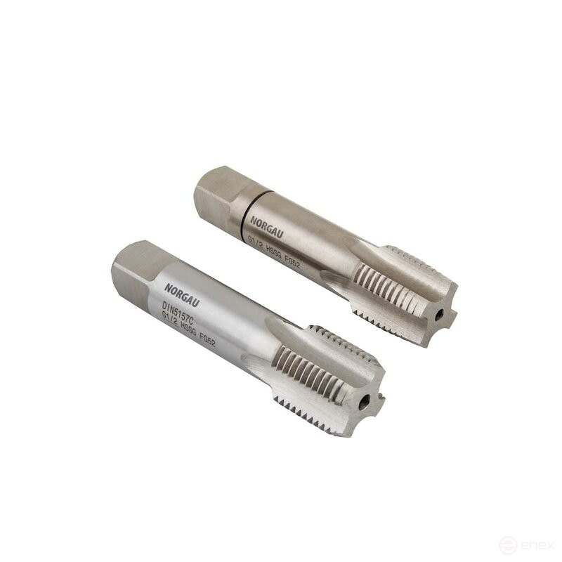 Комплект ручных метчиков NORGAU Industrial G1.1/2, HSS, 2 предмета
