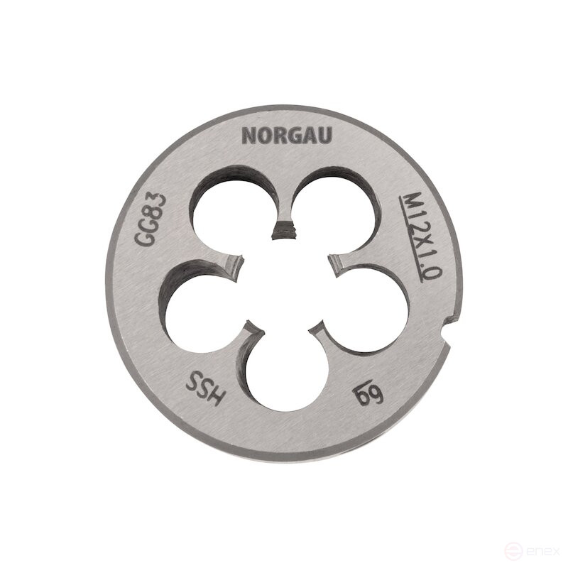 Плашка NORGAU Industrial по металлу MF12x1.0 мм, HSS