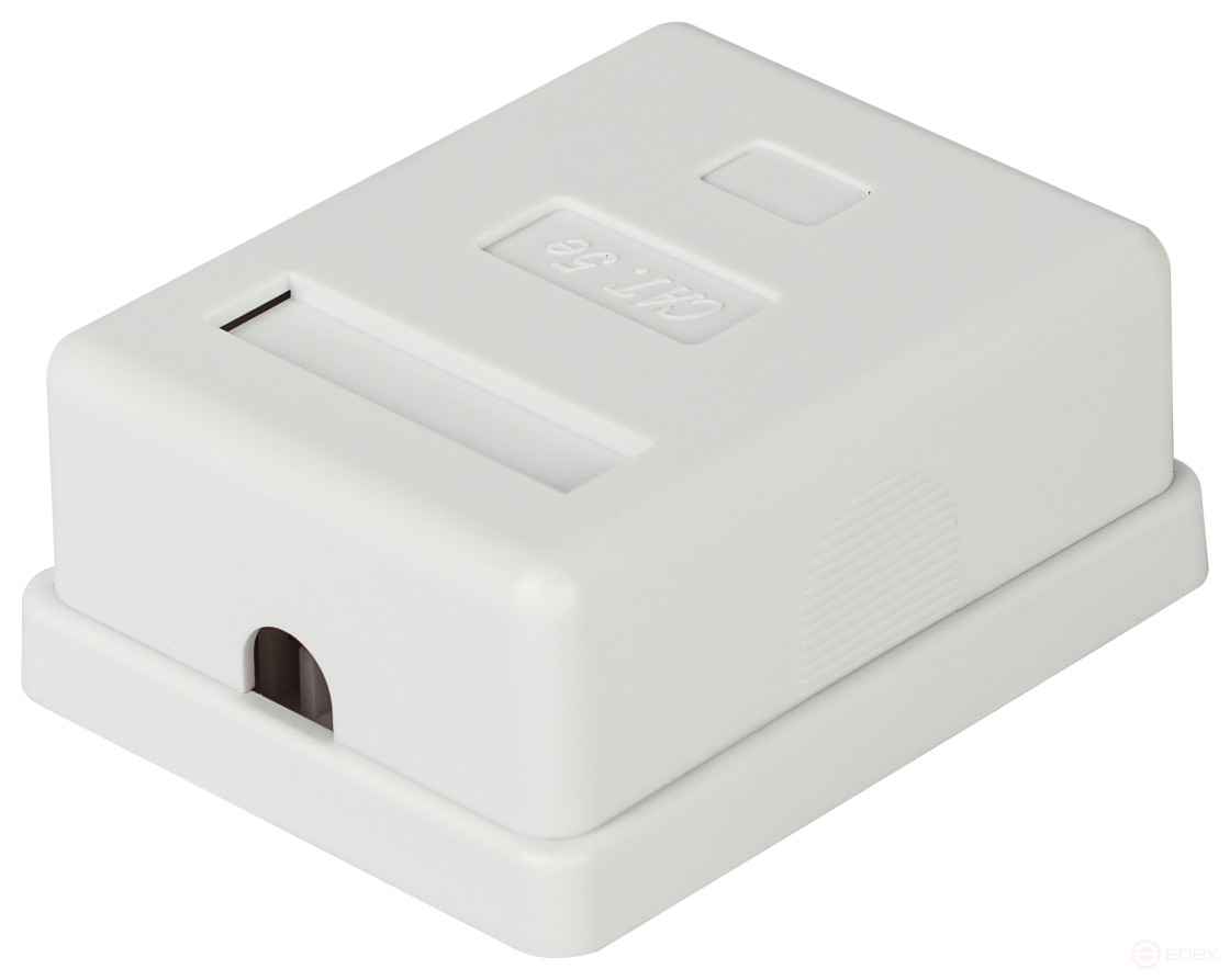 Розетка компьютерная RJ-45 ЭРА RJ01UN-1 категория 5е неэкранированная 1-порт