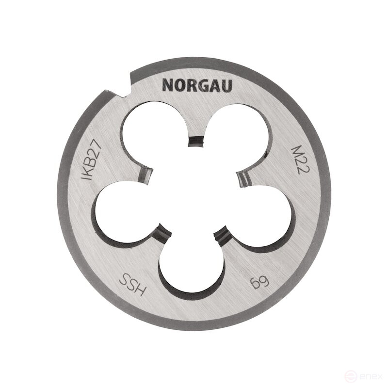 NORGAU Industrial metal die M22x2.5 mm, HSS