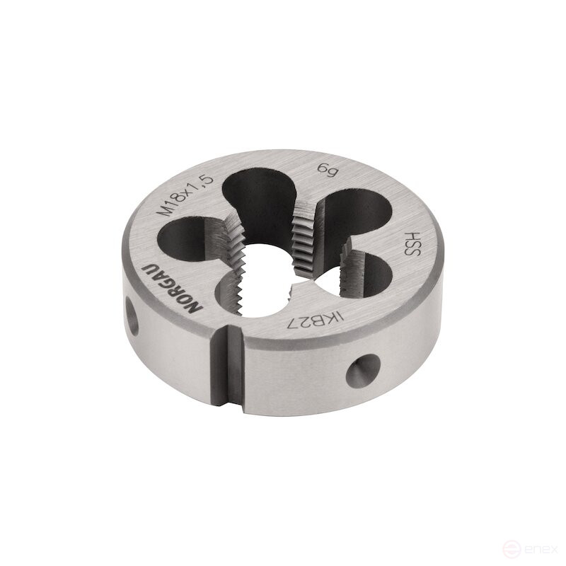 Плашка NORGAU Industrial по металлу MF18x1.5 мм, HSS