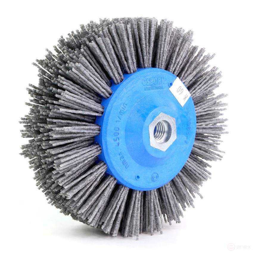 Щетка дисковая Д140*55*M14, ворс полимер-абразив P60 по дереву для УПМ УШМ (болгарка) (1-080)