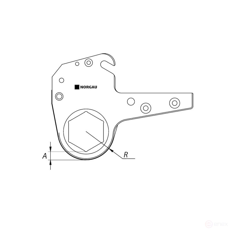 Replacement cassette NORGAU Industrial for hydraulic wrench NHT21-185LPA, 70 mm