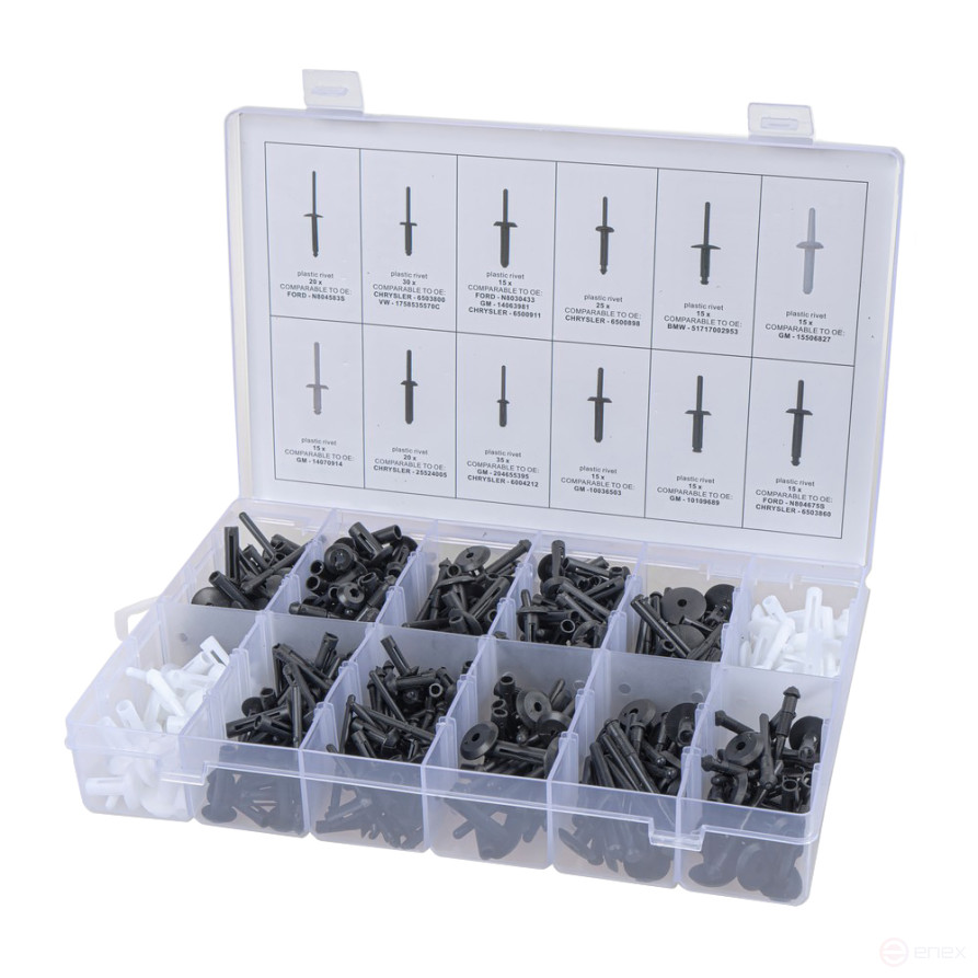 Набор крепежей (клипс) универсальный 235пр ARNEZI R8020205