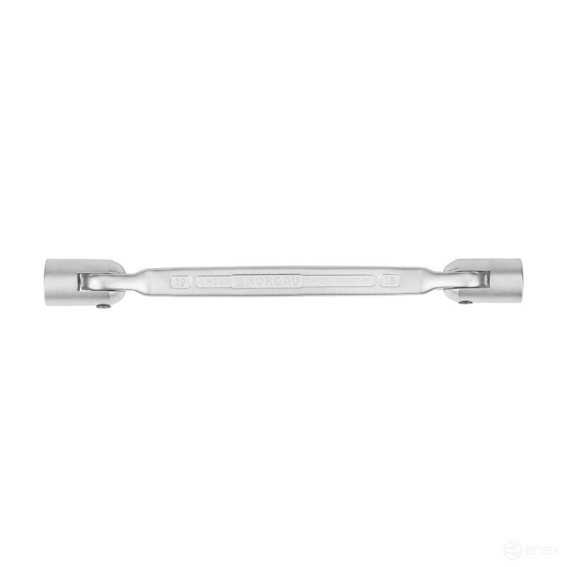 Ключ гаечный торцевой шарнирный двусторонний NORGAU Industrial 18x19, N34