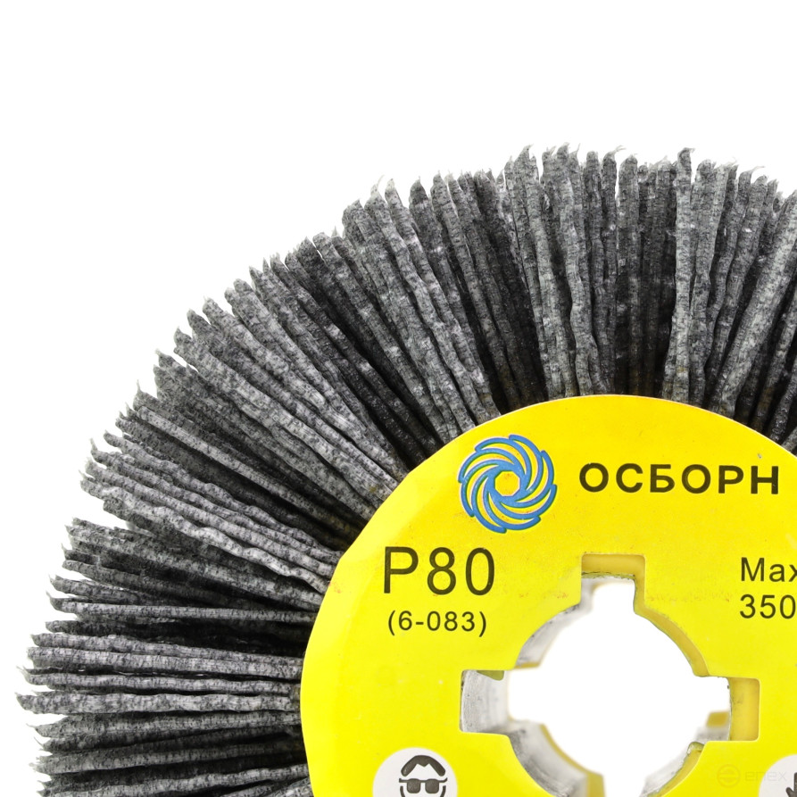 Щетка валик Д110*100*19, ворс полимер абразив P80 по дереву для щеточных шлиф машин с валом Д19+4 (6-083)