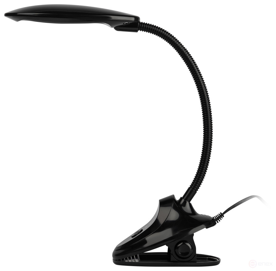 Настольный светильник ЭРА NLED-478-8W-BK светодиодный на прищепке черный