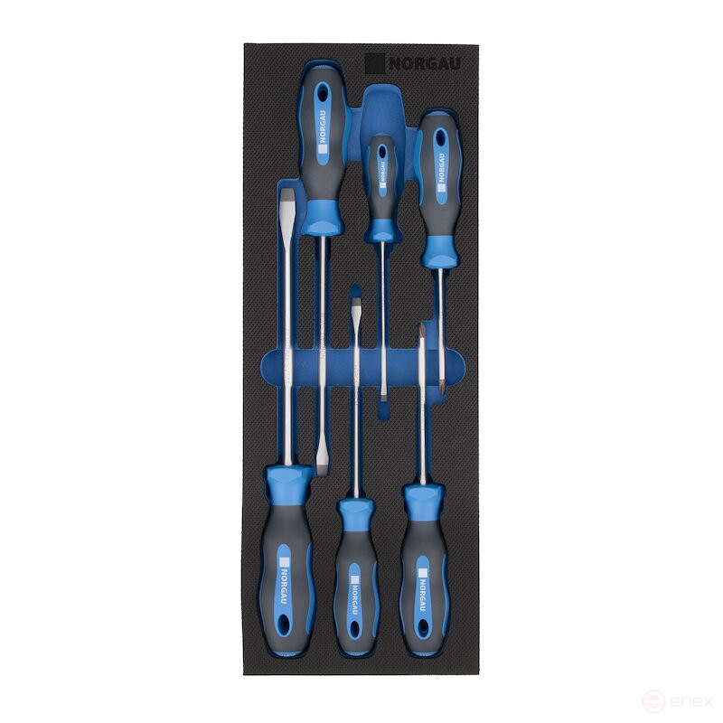 Screwdriver set in the NORGAU Industria SL/PH box, 6 pieces, N151-161-006