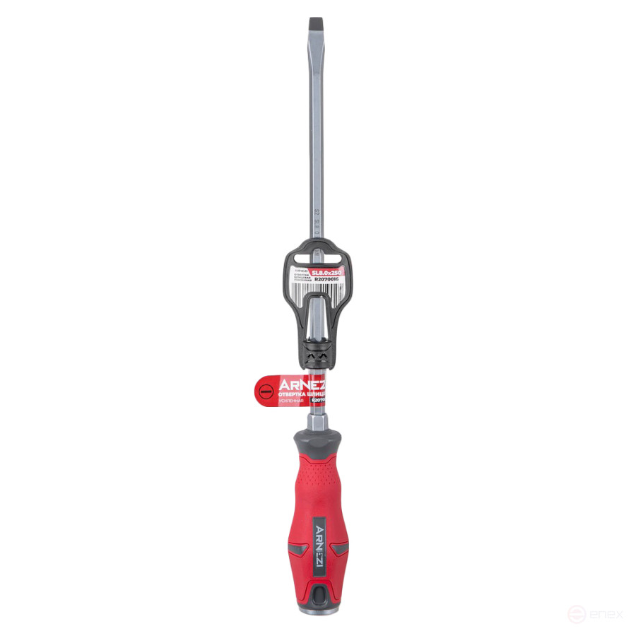 Slotted reinforced screwdriver SL8.0 x 250 metal S2 ARNEZI R2070016