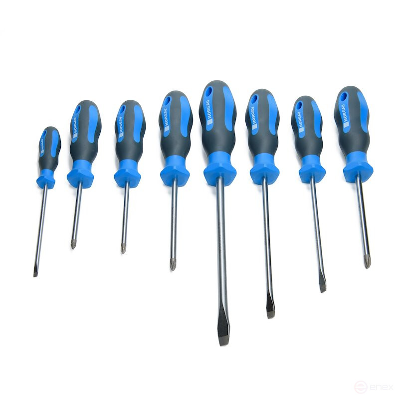 Набор отверток NORGAU Industrial в ложементе, 8 предметов, NBS151-161-008