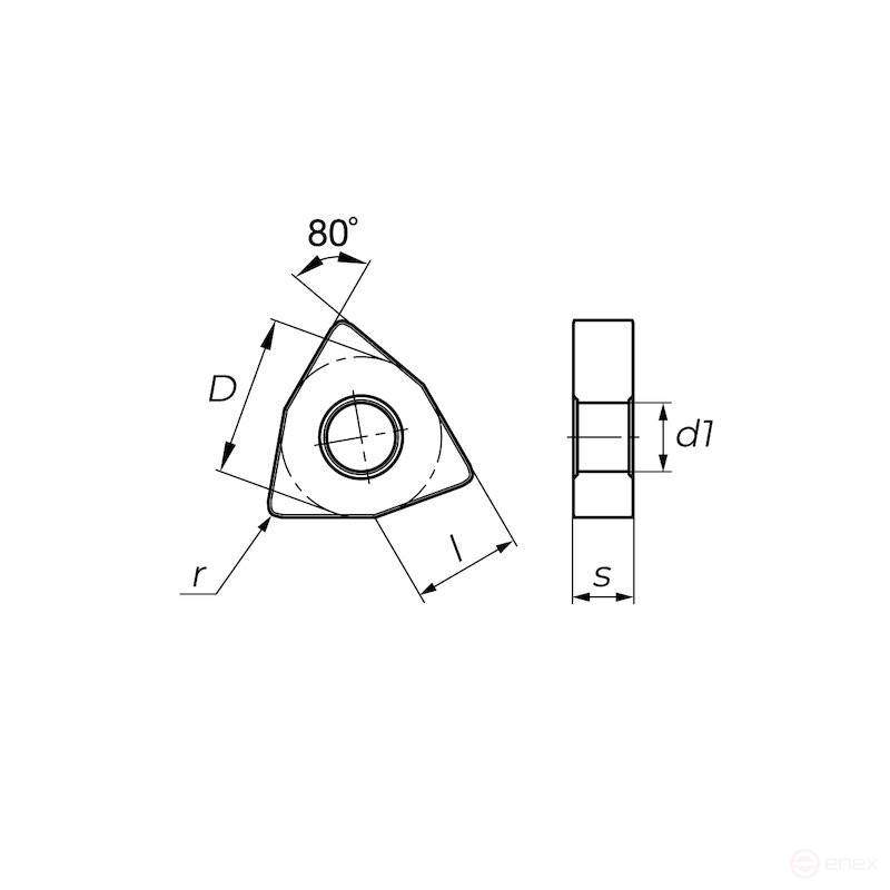 Пластина токарная NORGAU Industrial негативная WNMG080408-MD, NRG25P