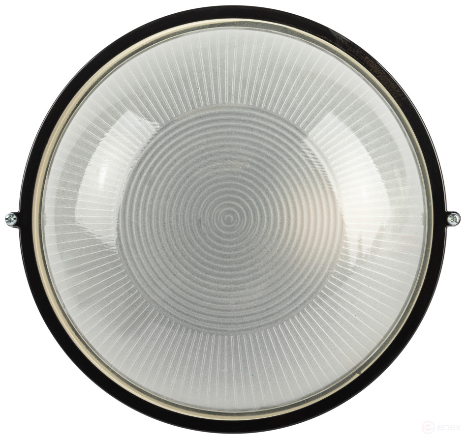 Светильник ЭРА НБП 03-60-001 Акватермо алюминий/стекло IP54 E27 max 60Вт D176 круг черный