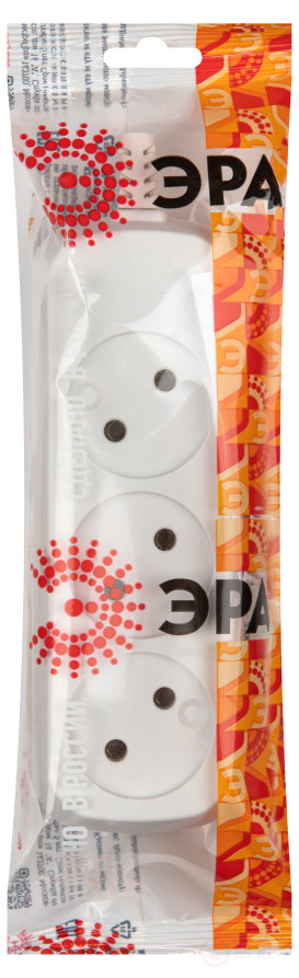 ERA KX-3 block 3 sockets without grounding white