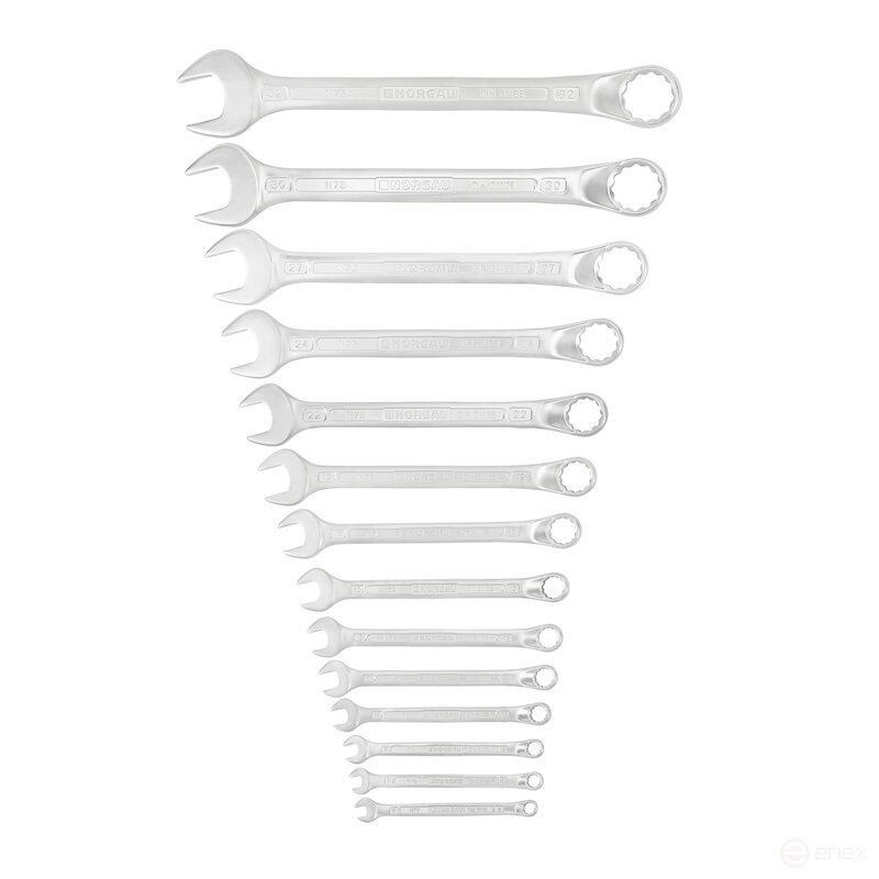 Набор комбинированных гаечных ключей NORGAU Industrial NBS7В-015, 15 предметов