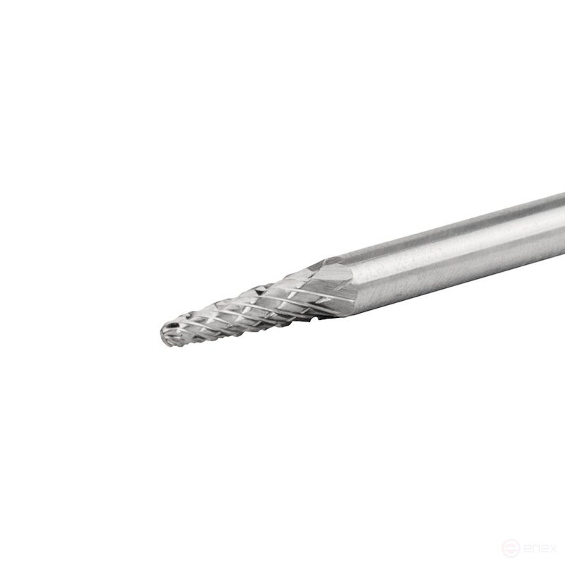 Борфреза твердосплавная NORGAU Industrial коническая 3 мм, 8°, форма L, DCM