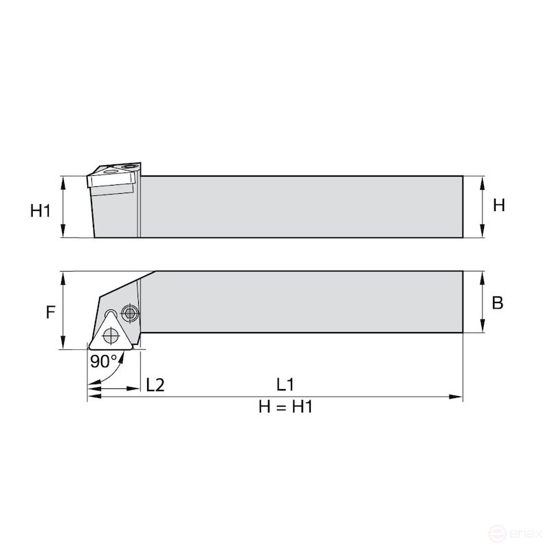Державка токарная NORGAU Industrial для наружной обработки PTGNL2020K16
