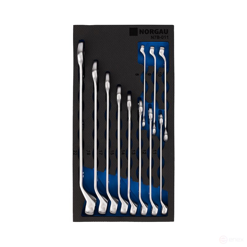Набор гаечных комбинированных ключей NORGAU Industrial 11 предметов, N7B-011, форма В