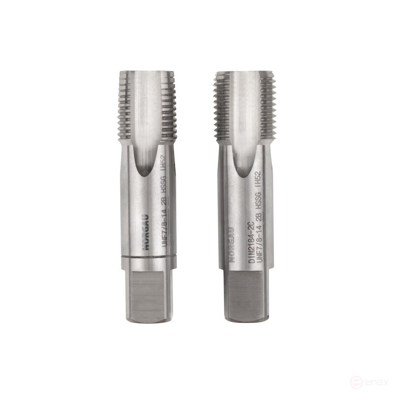 Комплект ручных метчиков NORGAU Industrial UNF 7/8, HSS, 2 предмета