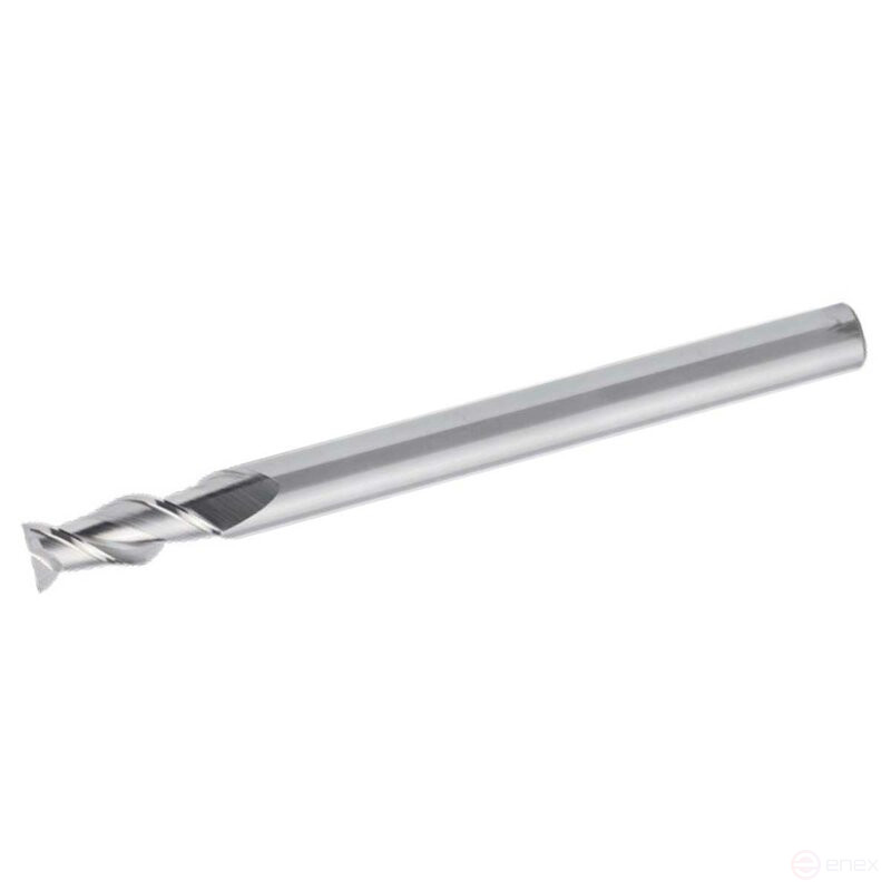 End mill NORGAU Industrial with elongated shank 2 mm, Z2, VHM