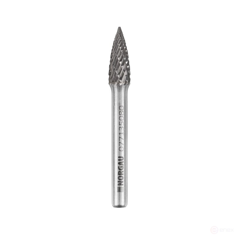 Борфреза твердосплавная NORGAU Industrial параболическая 8 мм, форма G, DCM