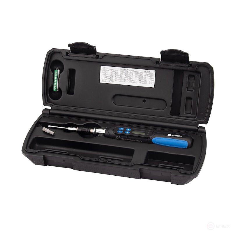 Отвертка динамометрическая NORGAU Industrial, 20-400 сНм электронная, NSЕ11-4H
