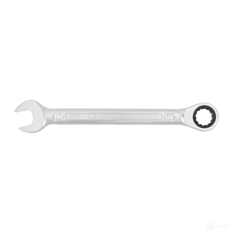 Ключ гаечный комбинированный NORGAU Industrial с трещоткой 17 мм, N7R-17