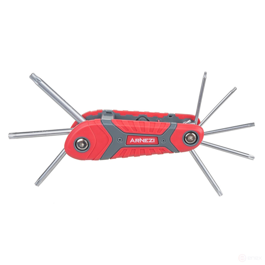 Набор ключей TORX T9-T40, складные, 8пр. ARNEZI R1061050