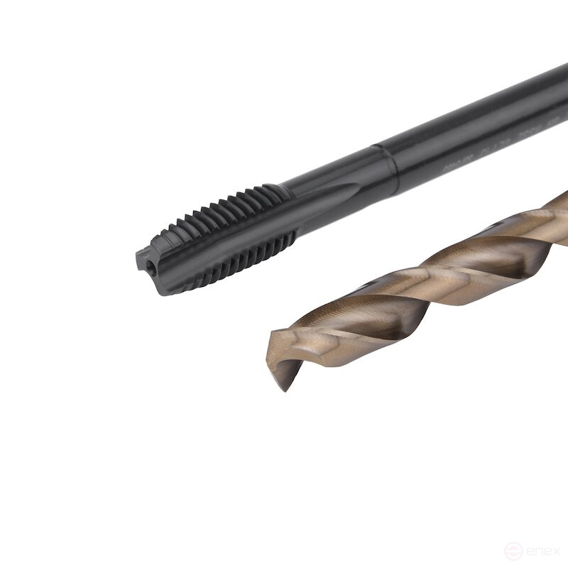 Набор машинных метчиков и сверл NORGAU Industrial М3-М12, 2.5-10.2 мм, HSS-E/VAP/HSS-E, 14 предметов