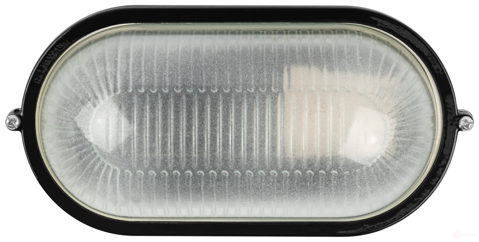 Светильник ЭРА НБП 04-60-001 Акватермо алюминий/стекло IP54 E27 max 60Вт 212х105 овал черный