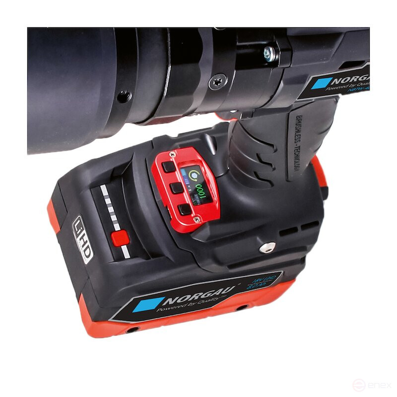 Гайковерт динамометрический аккумуляторный NORGAU Industrial с цифровым дисплеем 1.1/2", 2000-8000 Нм, NBTW-80L