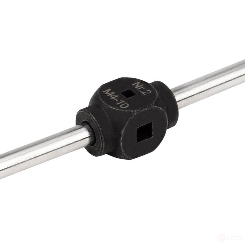 Вороток NORGAU Industrial со сферической головкой №2, М4-М10, 240 мм