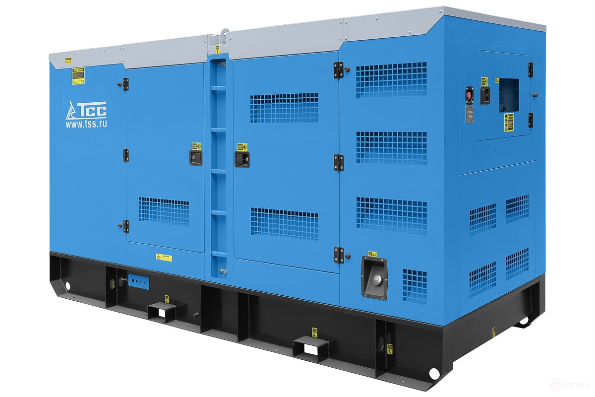 Diesel generator TSS AD-300S-T400 in a noise-proof casing with AVR