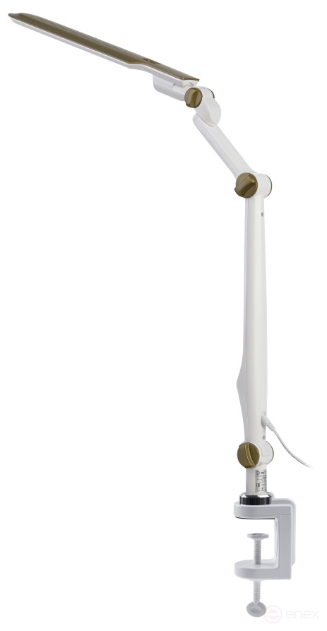 Настольный светильник ЭРА NLED-496-12W-G светодиодный на струбцине золото